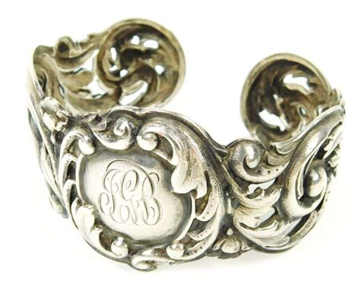 Amazing Victorian Sterling Cuff for Large Wrist