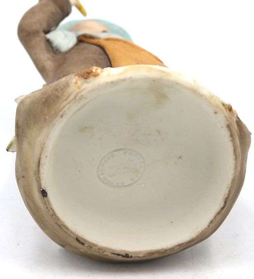 Vintage 70's Capodimonte porcelain shepherd statue