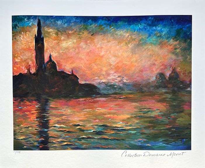 Collectible Limited Edition Claude Monet, Venice at Dusk