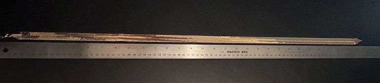 Huge 122.5 Gram 14 K Gold Tri-Layered Herringbone Necklace