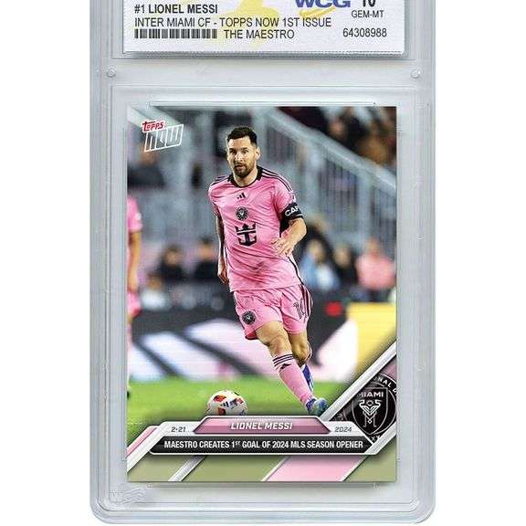 Lionel Messi's Inaugural Inter Miami Soccer Card Mint 10