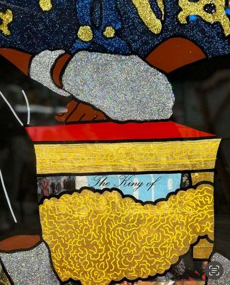 Spectacular one-of-a-kind mixed media on canvas by Chad Fandel