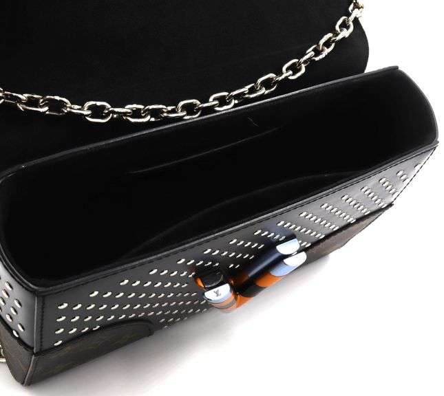 Louis Vuitton Calfskin Monogram Twist Studded Shoulder Bag