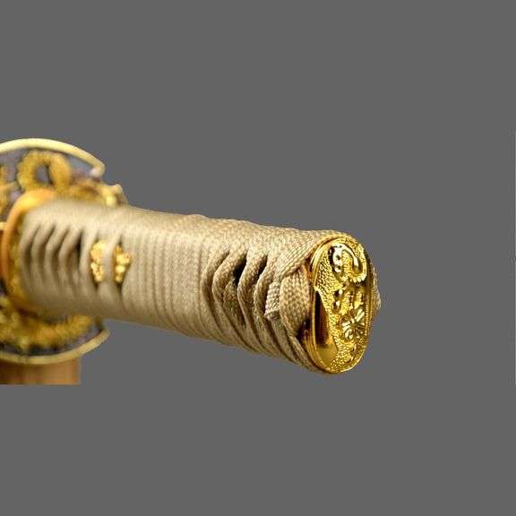 Japanese Sword Samurai Gold Dragon Katana