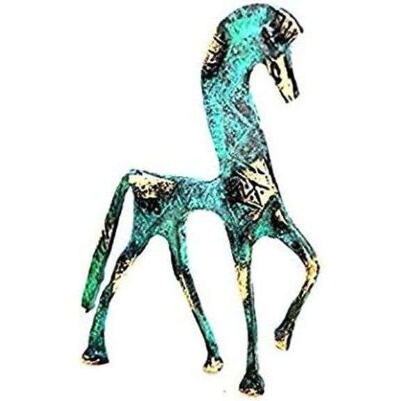 Ancient Bronze Horse from the Greek Geometric Era