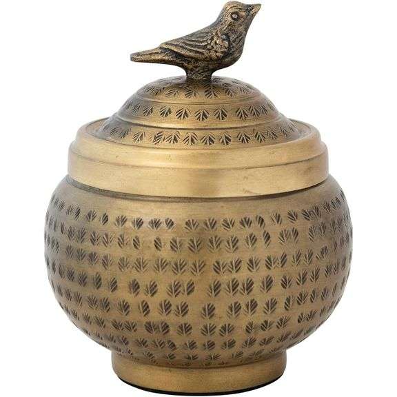 Hammered Aluminum Sphere Container