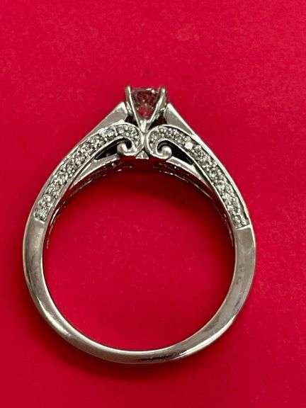 CERTIFIED NEW 14K WHITE GOLD DIAMOND RING