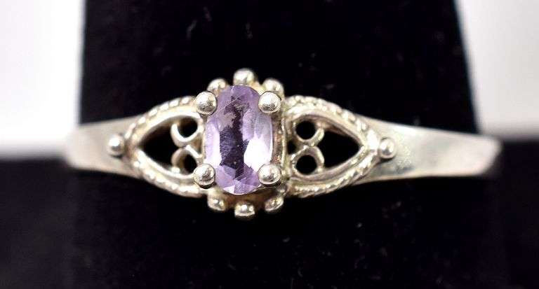 Amethyst Gemstone Ring in Sterling Silver
