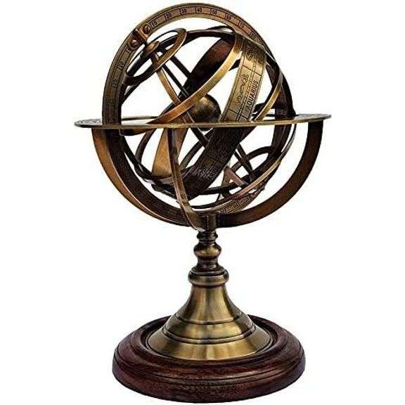 Brass Celestial Sphere with Zodiac Engravings
