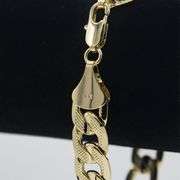 Classic 34.5 Gram Italian 14 Kt Gold Plated Figaro Bracelet