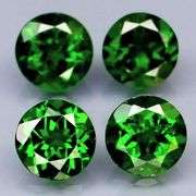 Rich forest green 3.88ct Chrome Diopside set