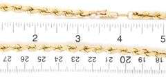 14kt Yellow gold rope chain necklace