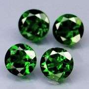 Rich forest green 3.88ct Chrome Diopside set