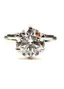 Sparkling 3.65 Ct VVs1 White D-E Simulated Lab Diamond Ring