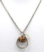 Gucci horse bit bamboo necklace in sterling silver