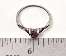 Heart Red Garnet Gemstone Ring in Sterling Silver