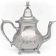 Moroccan Brass Silver-Plated Teapot