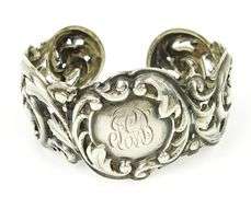 Amazing Victorian Sterling Cuff for Large Wrist