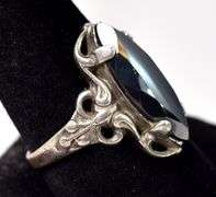 Hematite Gemstone Ring in Sterling Silver