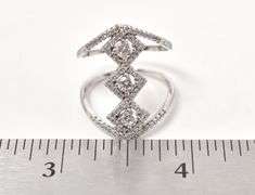 CZ Gemstone Wide Ring in Sterling Silver