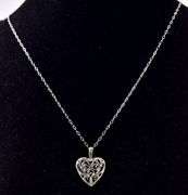 Heart Shaped Pendant Necklace in Sterling Silver