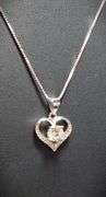 Gorgeous VVs1 White E-F Fire Mossanite Heart Pendant