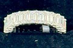 14K Radiant Cut White Gold Lab Diamond Wedding Band