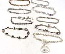Group lot of Vintage 925 sterling silver bracelets