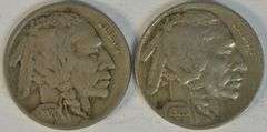 Key dates 1920-D & 1925-S Buffalo Nickels in VF