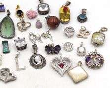 Group lot of Vintage 925 sterling silver pendants