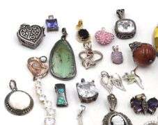 Group lot of Vintage 925 sterling silver pendants