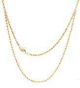 Popular 14K YG Solid Rope Long Necklace