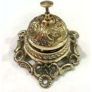 Vintage Brass Desk Bell Gold Finish