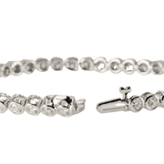 Stunning 14K (585) White Gold- Brilliant Cut VS Natural Diamond: Tennis Bracelet