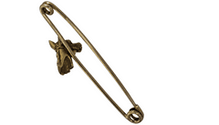 Vintage Horse Pin Brooch - 18K (750) Yellow Gold 7.8 Grams
