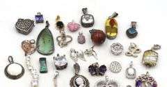 Group lot of Vintage 925 sterling silver pendants