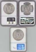 Near Gem BU 1898-O, 1901-O, & 1902-O Morgan Silver Dollars.  NGC MS64