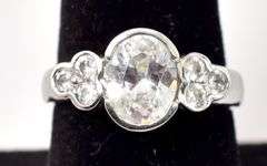 CZ Gemstone Ring in Sterling Silver