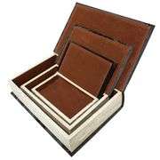 Decorative Book Storage Box Set of 3