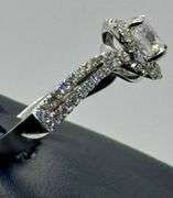 18K White Gold Filigree Diamond Ring