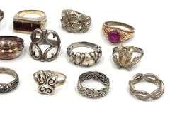 Vintage 925 sterling silver lot of rings