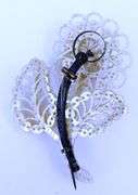 Victorian Pearl Flower Trembler Wedding Brooch