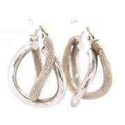 14kt White gold earrings