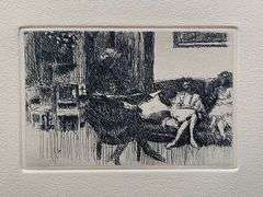 Edouard Vuillard, Interieur au Canape ou Soir Etching