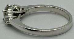 14K White Gold Round Brilliant Cut Diamond Ring
