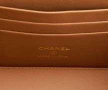 CHANEL Neutral Caviar Quilted Polly Pocket East West Top Vanity Chain Shoulder Bag w/ Box