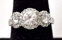 CZ Gemstone Ring in Sterling Silver