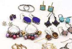 14 Pairs of Vintage 925 sterling silver earrings
