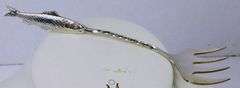 Rare Dutch Sterling Silver Figural Sardine Fork