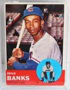 Ernie Banks 1963 Graded Baseball Card, 3.5 VG